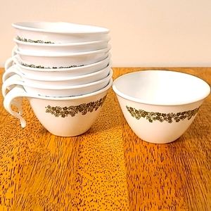 Corelle coffee/tea cups and sugar bowl